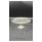 Large Glass Cake Plate