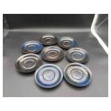 8 Iron Mountain Stoneware Saucers