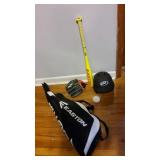 Softball Glove & Helmet in Easton Bag