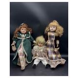 4 Porcelain Dolls