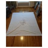 Box of Embroidered Sheets & Misc