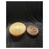 2 Vtg Baskets with Lids