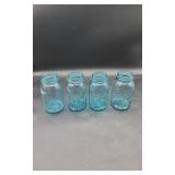 4 Quart Blue Mason Jars