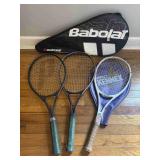 3 Tennis Racquets
