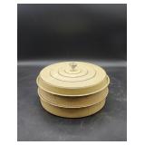 Vtg Metal 2 Tier Pie Carrier