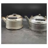2 Vtg Alumunim Coffee/Tea Pots
