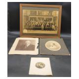 Vtg Black & White Photos & Vtg Framed Photo