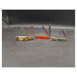 Steel Warrior Green Pocketknife, Red Frost
