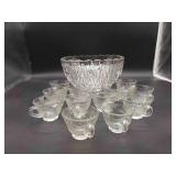 Square Punch Bowl with 12 Cups