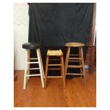 3 Wood Stools