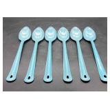 4 Enamel Serving Spoons