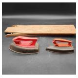 2 Boonesville Arkansaw Wolverine Toy Irons &