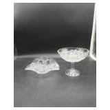 2 Pressed Glass Bowls