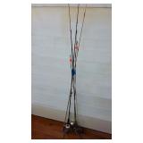 4 Fishing Rods &  3 Have Reels