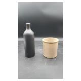 Stoneware Crock & Bottle