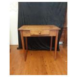 Wood Table with Drawer