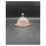 Pink Glass Butter/Cheese Dish