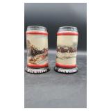 2 Budweiser Christmas Steins