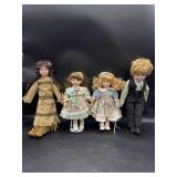 4 Porcelain Dolls