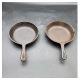 2 Cast Iron #5 Skillets