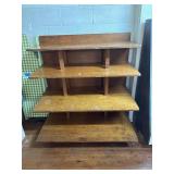 Wood 4 Shelf Display Rack