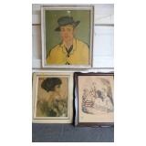 Box of Misc Pictures & Frames