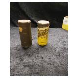 2 Vtg Metal Snuff Cans