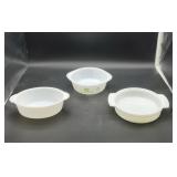 2 Fire King & 1 Glass Bake Dishes