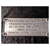 VTG Trust Plate, Chicago, Burlington & Quincy Rail