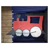 Large Hand Painted Plywood Train Display
