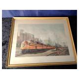 Framed Illinois Central Panama Passenger Train pri