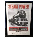3 framed Train Poster Series Steam, Diesel & Elect