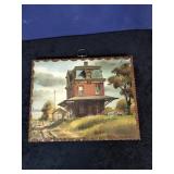 Wooden Train Station wall Art