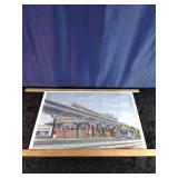 Johnson City Train Station 1986 Print By Ted Laws