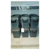 6 Plastic Ammo Boxes