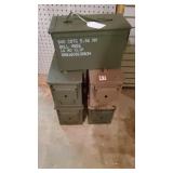 5 Metal Ammo Boxes