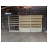 3 Wood Shelving Units