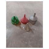 2 Metal & 1 Plastic Funnels