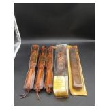 5 Leather Gun Slings with Deer Motifs 5 Leather Gun Slings with Deer Motifs