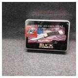 Buck Pocket Knife in Metal Tin NIP Buck Pocket Knife in Metal Tin NIP