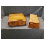 2 Wood Library Card Holders 2 Wood Library Card Holders