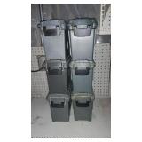 6 Plastic Ammo Boxes