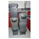 6 Plastic Ammo Boxes