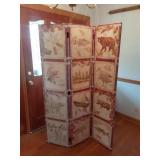 3 Panel Room Divider Hunting Themed 3 Panel Room Divider Hunting Themed