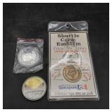2 Trump Coins & Shuttle Spaceport Coin