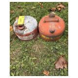 2 - 2 1/2 Gallon Metal Gas Cans