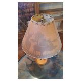 Lamp with Rifle Shaft & Deer Motif Shade Lamp with Rifle Shaft & Deer Motif Shade