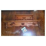 2  Wood Shelves with Heart Motif 2  Wood Shelves with Heart Motif