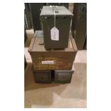 5 Metal Ammo Boxes