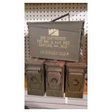 5 Metal Ammo Boxes